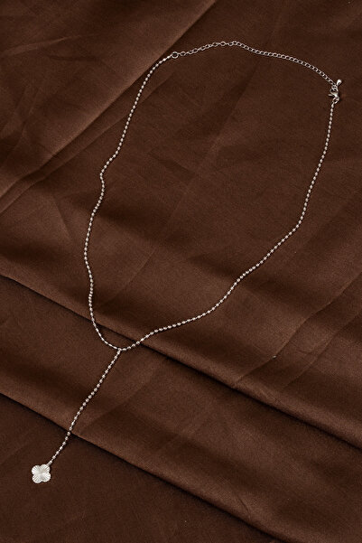 Süspüs Accessories Iconic Clover Ball Chain Silver Y Necklace