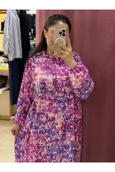 Veloura Desenli elbise