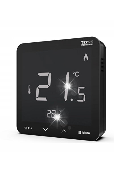TECH Sterowniki Termostat wireless de cameră R-8S PLUS, negru