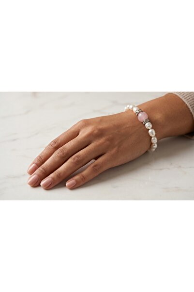 robel Emerald Serenity Pearl Bracelet – Elegant Freshwater Pearls with Natura...