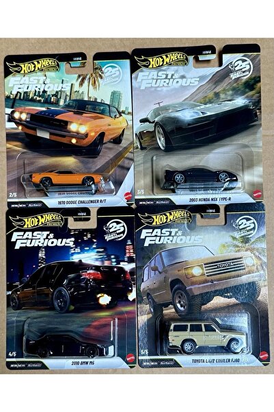 HOT WHEELS مجموعة فاست آند فيوريوس المميزة المكونة من 4 سيارات: بي إم دبليو إ...