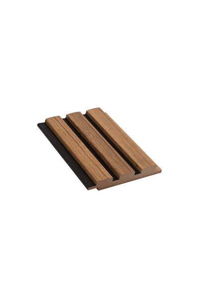 MASAY DEKOR AHŞAP LAMBİRİ DUVAR PANELİ - TEAK BLACK - 18 MM