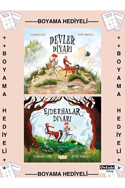 Cezve Kitap Boyamalı- Devler Diyarı - Ejderhalar Diyarı - Susannah Lloyd