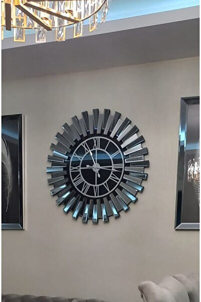 efe ayna dekor 83 cm PiyanoX Model Duvar Saati, Aynalı Şık Duvar Saatleri, Fa...