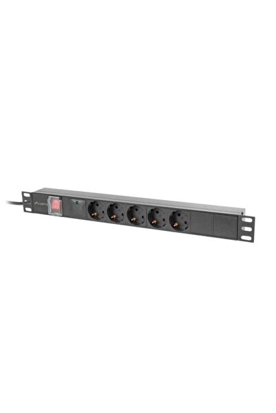 Lanberg PDU rackmount 19 " 1U, 16A, cu 5 prize, Negru