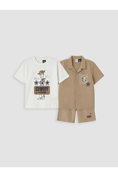 LC Waikiki Brown Toy Story Licensed Boys' 3-Piece Set