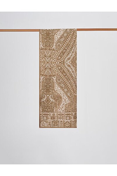 Kayra Karma Pattern Lyocell Shawl Hazelnut