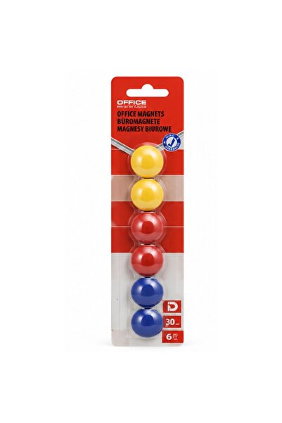 OFFICE products Magneti color OFFICE Products, 30 mm, set de 6 bucati