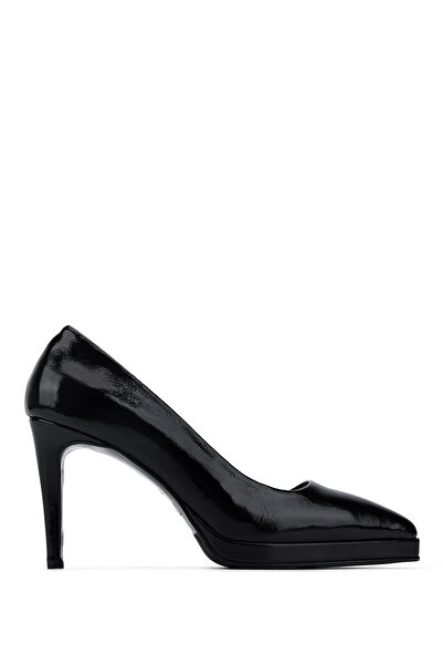 Tamer Tanca Women's Genuine Leather Black Patent Leather High Heels