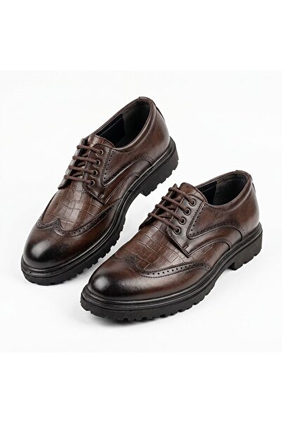 Alphus Shoes Men's Lace-Up Thick Sole Casual Shoes