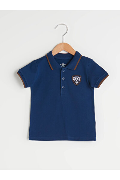 LC Waikiki Tricou de bumbac pentru bebeluși băieți, cu guler polo, mânecă scu...