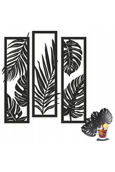 Naklejkomania Tablou 3D pentru perete: Monstera, modern, filigran, decorare p...