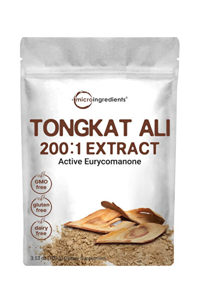 Micro ingredients Supplements, Tongkat Ali 200:1 Powder for Men (100g) Euryco...