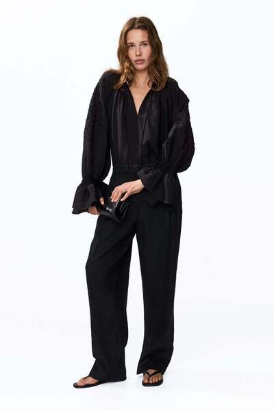 H&M Tailored linen trousers