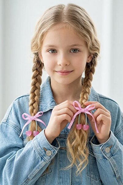 New Obsessions 2 Pieces of Pink Gingham Children's Rubber Buckle
