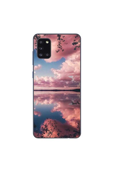 OEM Husa compatibila cu Samsung Galaxy A31 Silicon Gel Tpu Model Pink Clouds