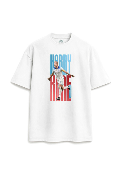 Darkia Harry Kane Printed Custom Design Text Relaxed Fit Unisex White T-Shirt