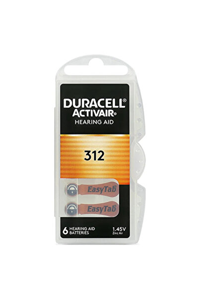 Duracell 312 Baterii pentru aparate auditive, Blister cu 6 bucăți