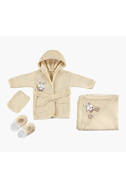LOOFI Baby Bathrobe 4 Pack Comfy Cotton Hooded Bathrobe