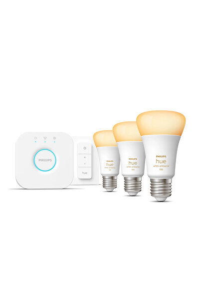 Philips Hue Bec LED White Ambiance E27 3x Bec / Conector / Regulator