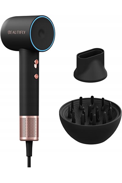 Beautifly Uscător de păr VelaAir cu Ionizare și Difuzor 1600W Negru