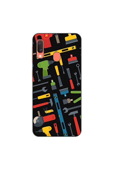 OEM Θήκη συμβατή με Samsung Galaxy A20e από σιλικόνη gel TPU με σχέδιο εργαλείων