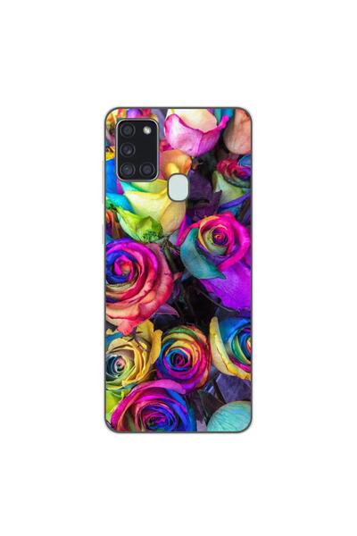 OEM Husa compatibila cu Samsung Galaxy A21s Silicon Gel Tpu Model Trandafiri ...