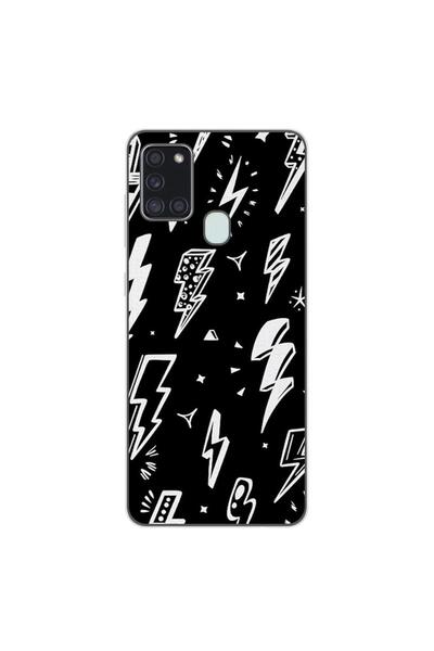 OEM Case compatible with Samsung Galaxy A21s Silicon Gel Tpu Lightnings Pattern