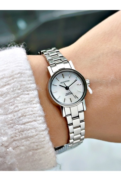 Quantum Special Design Steel Cord Steel Case Silver Color Women Wrist Watch 1...