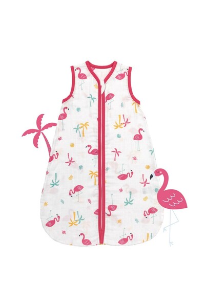 Slumbersac Sac de dormit Bamboo Flamingo 90 cm 0.5 Tog