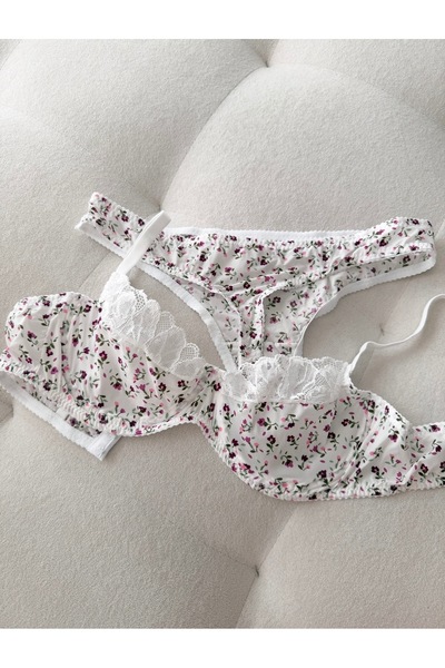 EDLİNGERİE Vis floral - Set de braletă florală din dantelă Midnight Flora