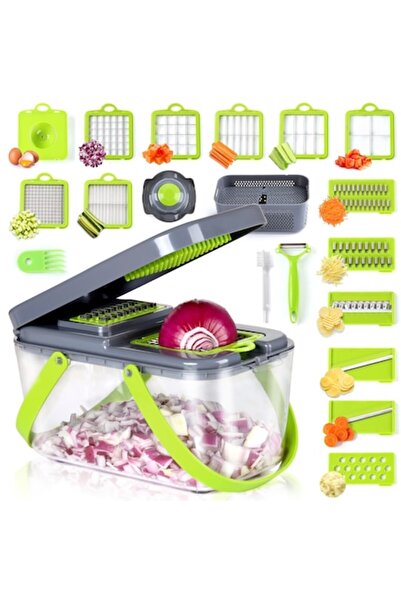 Infiniteea Răzătoare multifuncțională 22-în-1, Tocător de legume/fructe, Mand...