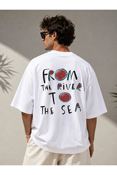 Nulivez Palestine Themed Oversize Unisex T-Shirt |   From the River to the Se...