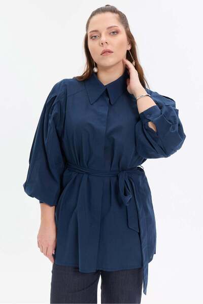 KADO OUTLET Cotton Voile Balloon Sleeve Women's Shirt