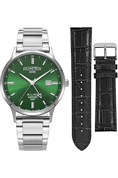 Roamer Set bărbați 990987 41 75 05, verde clasic, curea suplimentară.