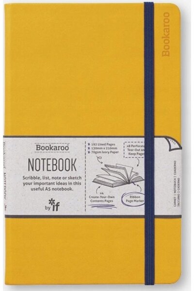 İF Agendă A5, Bookaroo, 192 de pagini, dictando, galben