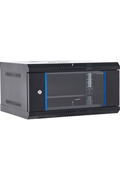 Netrack Rack 19 " 6U, 400mm, -Line, negru, ușă cu geam