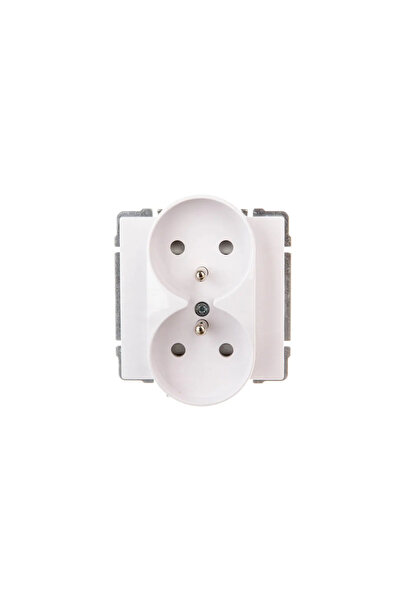 Kos Priză împământată cu soclu dublu KOS66 16A 250V IP40 alb (660447)