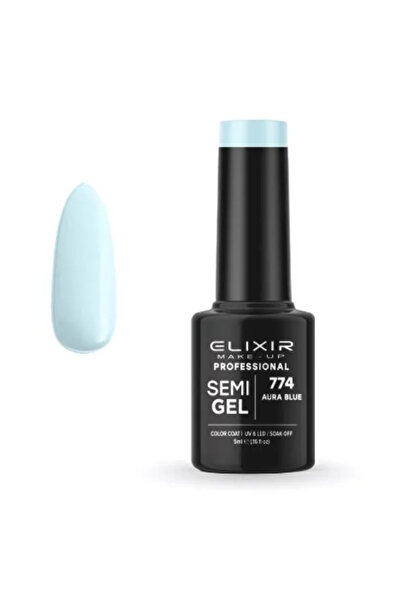 Elixir Επαγγελματικό Ημι-τζελ Ημι-μόνιμο Βερνίκι Νυχιών 774 Αύρα Μπλε Απαλό Μ...