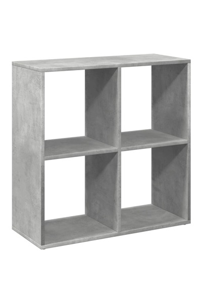 vidaxl Bibliotecă/separator cameră gri beton 69,5x29x69,5 cm lemn