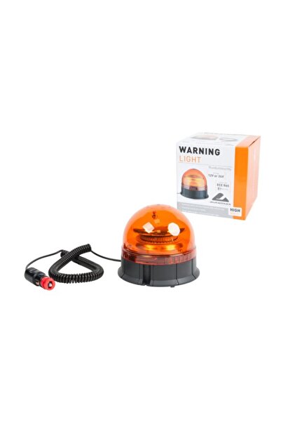 AUTOMAX Girofar auto 12V/ 24V, portocaliu cu LED, fixare magnetică, 45 LED-ur...