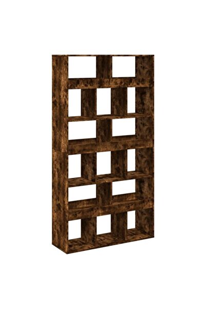 vidaxl Bibliotecă, stejar afumat, 100 x 33 x 187,5 cm, lemn prelucrat