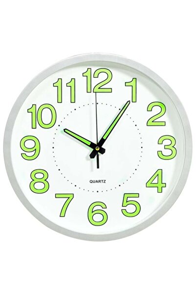 vidaxl Ceas de perete luminos, alb, 30 cm