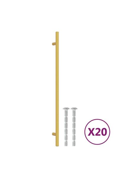 vidaxl Mânere de mobilă, 20 buc., aurii, 320 mm, oțel inoxidabil