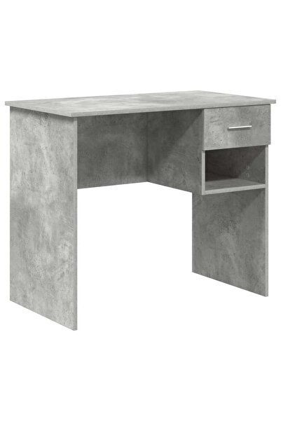 vidaxl Birou cu sertar Gri din beton 90 x 49 x 75 cm Lemn compozit