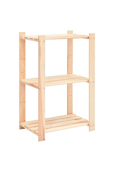 vidaxl Raft de depozitare cu 3 niveluri, 60 x 38 x 90 cm, lemn masiv de pin, ...