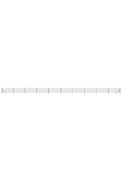 vidaxl Gard din plasă de sârmă cu țăruși de fixare, verde, 1,1 x 25 m