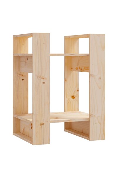 vidaxl Bibliotecă/Separator cameră, 41x35x57 cm, lemn masiv de pin