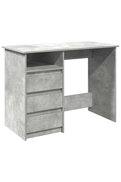 vidaxl Birou, gri beton, 102x50x75 cm, lemn compozit