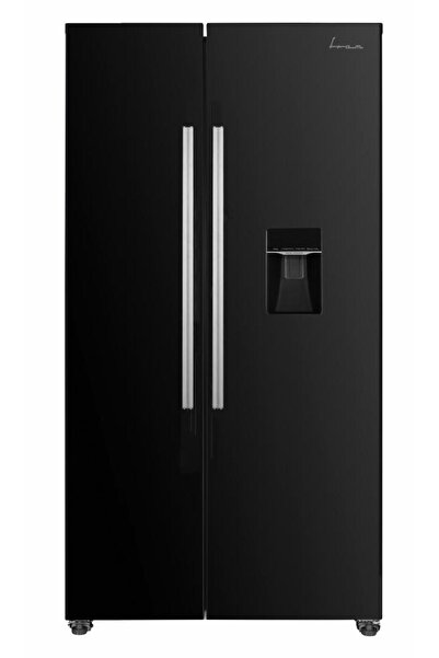 FRAM Frigider-congelator Side-by-Side No Frost 439L cu dozator de apă, Negru